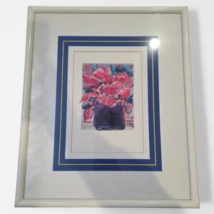 Peter Max "Flowers" Print/Photograph In Custom Frame 18.5" X 15.5"X 1"
